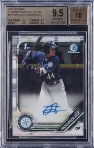 2019 BOWMAN CHROME PRSPCT AUTOS JULIO RODRIGUEZ BGS 9.5 - Picture 1 of 2