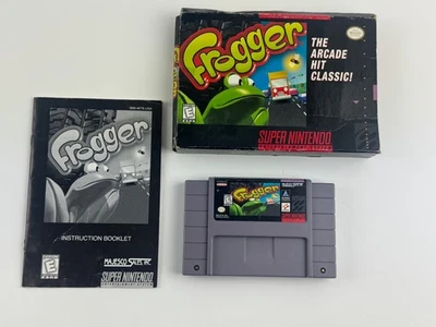 Frogger (Super Nintendo Entertainment System, 1998) SNES w/ Box & Manual - Image 1 of 4