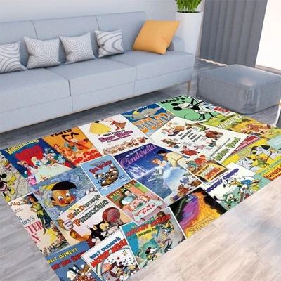 Disney Poster Collage Print Foldable Rectangular Floor Mat Rugs Anti-Skid Carpet - Image 1 of 4