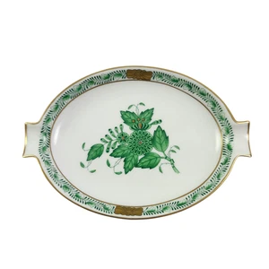 Bandeja de pasador cenicero ramo chino verde de porcelana Herend Hungría 5,25" 7783 - Imagen 1 de 5