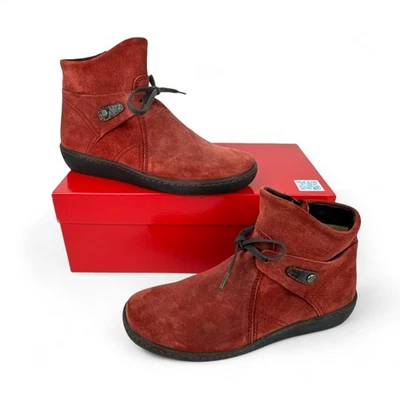 Wolky женщин Pharos ботинок ботинки 38 США 8 темно-красный замшевый молнии ходьбы новый в коробке - Изображение 1 из 4