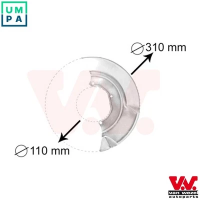 SPLASH GUARD BRAKE DISC 5874371 FOR VW CARAVELLE/TRANSPORTER/IV/Bus/Mk/EUROVAN - Image 1 of 4