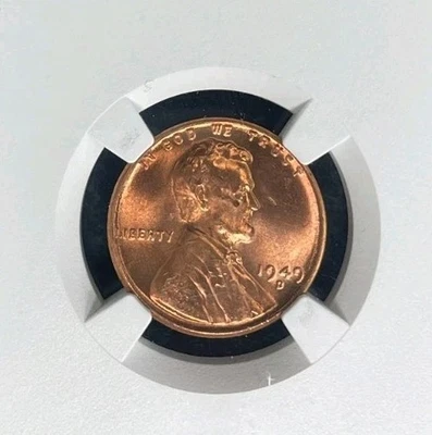 1949-D LINCOLN WHEAT CENT ~ NGC MS 65 RD ~BEAUTIFUL COIN~REF#98-294 - Image 1 of 4
