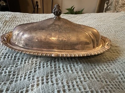 Plato de mantequilla vintage Sheridan plateado. Hermosa pieza.  Foto 1 de 4