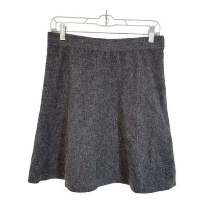 Falda Tahari Gris Cintura Elástica Cremallera Lateral Talla S Lana Profesor Foto 1 de 4