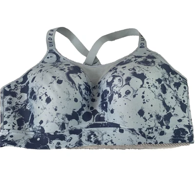 Under Armour Sports Bra Womens 3XL Blue Marble High Impact Adjustable Straps - Image 1 of 4