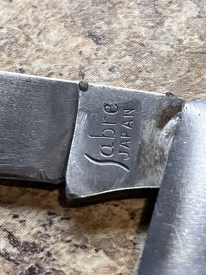 Navaja de bolsillo Sabre Japón grande de una sola hoja naranja estilo ciervo mango 9" Foto 1 de 4