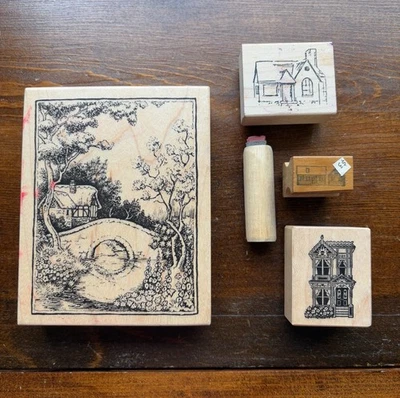 Смешанный лот марок коттедж, викторианский дом, дом, сарай, художественное впечатление PSX - Изображение 1 из 4