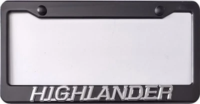 Toyota Highlander 3D  Chrome Script  ABS Plastic License Frame - Image 1 of 3