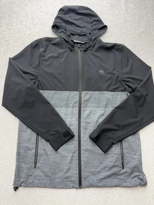 Travis Mathew Jacke Herren Large schwarz grau Kapuze durchgehender Reißverschluss Golf leichtes Mesh - Bild 1 von 17