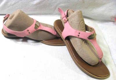Sandalia Michael Kors Rosa Slides Mujer 8.5M Correa Trasera con Hebilla Tono Dorado y Acentos Foto 1 de 4