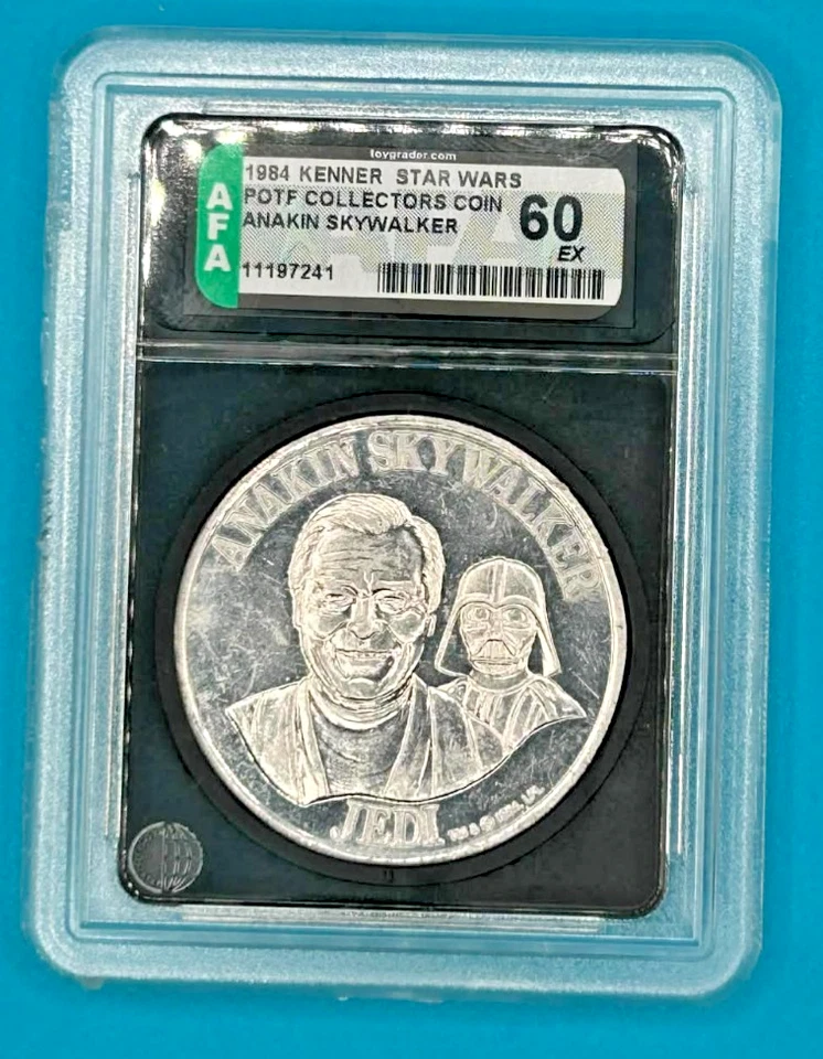 ANAKIN SKYWALKER 收藏家硬币 AFA 评级 60 星球大战 POTF 肯纳 — 第 1/3 张图片