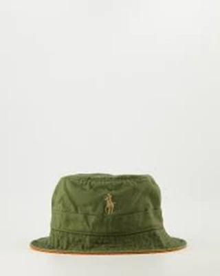 NUEVO CON ETIQUETAS Polo Ralph Lauren Para hombres Reversible Camuflaje Espiga Sombrero Cubo Talla S/M Foto 1 de 4