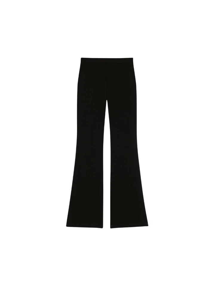 Pantalones Palazzo Twinset En Tejido Técnico Elástico, Color Negro - Imagen 1 de 1