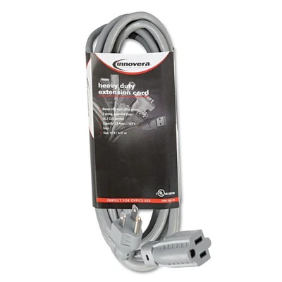 Innovera 72215 Indoor 13 Amp 15' Heavy-Duty Extension Cord - Gray New - Image 1 of 3