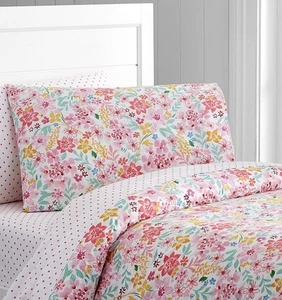 Pottery Barn Kids NEW Priscilla Duvet Cover Floral Flowers - Picture 1 of 5