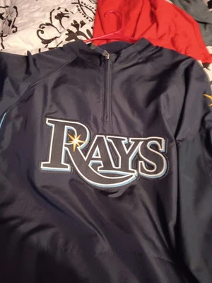 Tampa Bay Rays Coolbase Pullover Jacket Mens Size XL Majestic MLB - Image 1 of 2