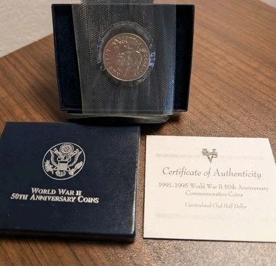 1991-1995-D WWII 50th Anniversary Commemorative "UNCIRCULATED" Coin Set W/COA.  - Image 1 of 4