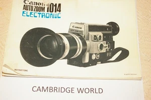 CANON  SUPER 8 AUTO ZOOM 1014 MOVIE CAMERA INSTRUCTION MANUAL GUIDE BOOK - Picture 1 of 1
