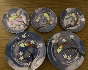 Japanisches Glanzgeschirr 3 Untertassen, 6 Dessert-/Salatteller - Bild 1 von 2