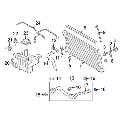 For Ford F-450 Super Duty 2011-2024 Ford BC3Z8590B Radiator Coolant Hose Seal Foto 1 de 4
