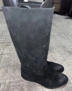 Nine West Women's Chaye Mid Calf Boot Black Leather Size 6 M - Picture 1 of 10