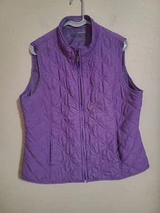Relativity Light Quilted Vest Women's XL - Full Zip 2 Pocket - Purple- 40" Chest - Picture 1 of 5
