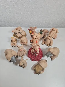 Piggin Pigs Collectable Figures Joblot Bundle 14 Figures - Picture 1 of 9