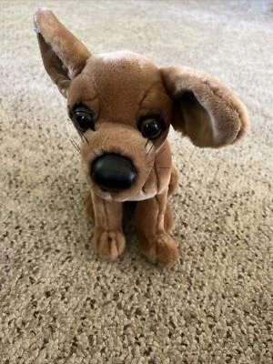 A&A Vintage Aurora 10” Peluche Suave y Mimoso Chihuahua Marrón Perro Sentado Foto 1 de 4