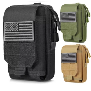 Tactical Waist Pouch EDC Molle Belt Phone Pouch Holster Purse Carrying Pouch - Picture 1 of 19