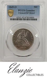 1849-O Seated Liberty Half Dollar PCGS Cleaned-XF Detail, Gold Shield, New Slab - Picture 1 of 5