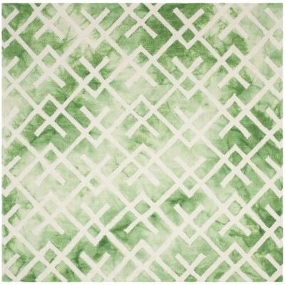 SAFAVIEH Dip Dye DDY677Q Handmade Green / Ivory Rug - Image 1 of 4