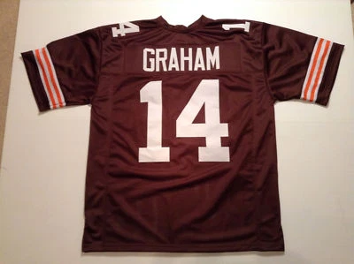 UNSIGNED CUSTOM Sewn Stitched Otto Graham Brown Jersey - M, L, XL, 2XL