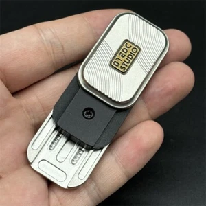 New Silver Simple Fidget Slider Stainless Steel EDC Three-layer Fidget Toy Gift - Bild 1 von 8