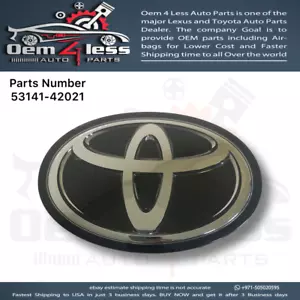 Toyota Highlander Front Grille Emblem Logo Radar 2016 To 2019 OEM 53141-42021 ✅ - Picture 1 of 5