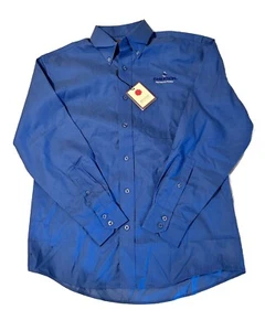 New Light Blue Emerson Trellis Red House Nailhead Non-Iron Work Shirt Men’s SZ S - Picture 1 of 6