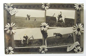 Olson Photograph Company Advertising RPPC Postcard Plattsmouth NE Rodeo c1910 - Picture 1 of 2