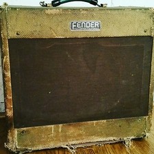 Vintage 1954 Fender Tweed Deluxe Guitar Amplifier 5D3 Wide Panel