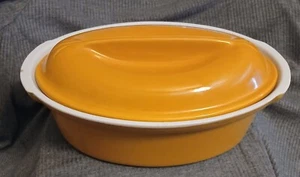 Gold Emile Henry Covered Lidded Baking Casserole Dish - Picture 1 of 15