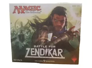 MAGIC THE GATHERING - SEALED FAT PACK - BATTLE FOR ZENDIKAR - 9 BOOSTER PACKS - Picture 1 of 5