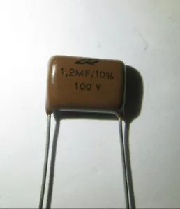 RICHMOND - 1.2uF 100V 10% - VINTAGE - Polyester Capacitor- RARE - (NEW) - Foto 1 di 1
