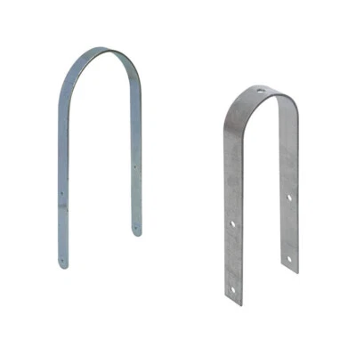 Staffa U tonda per fissaggio palo pali tondi travi diametro Ø trave 100 mm 520sp - Immagine 1 di 2