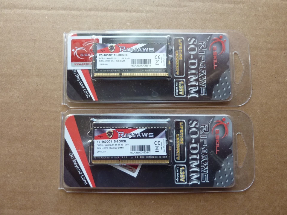 G.SKILL F3-1600C9D-8GRSL 16GB ( 2x8GB ) SO-DIMM Laptop RAM DDR3 PC3-12800 - Image 1 of 1