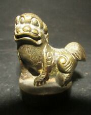 ANCIENNE PETITE SCULPTURE STATUE BRONZE LION CHINE chinese bronze miniature