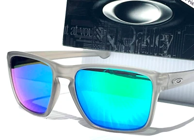 NEW Oakley SLIVER XL Matte Grey Ink w POLARIZED Galaxy Jade Lens Sunglass 9341 - Image 1 of 4
