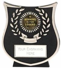Emblems-Gifts Curve Silver Winning Is For Losers Trophy With Free Engraving