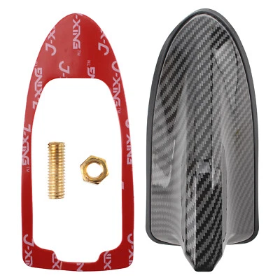 Carbon Fiber Car Roof Antenna Shark Fin Antenna Aerial AM/FM Signal Radio Aerial - Image 1 of 4