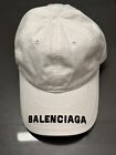 NEW BALENCIAGA WHITE ADJUSTABLE BASEBALL CAP HAT