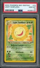 Pokemon PSA 10 GEM MINT Neo Destiny COMMON Light Sunflora 72/105 (GP)