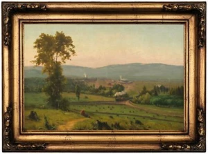 Inness The Lackawanna Valley Railroad 1856 Wood Framed Canvas Print Repro 12x18 - Picture 1 of 36